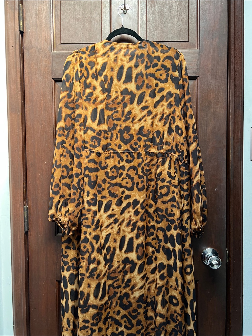 Leopard Print Long Sheer Robe - Picture 8 of 15